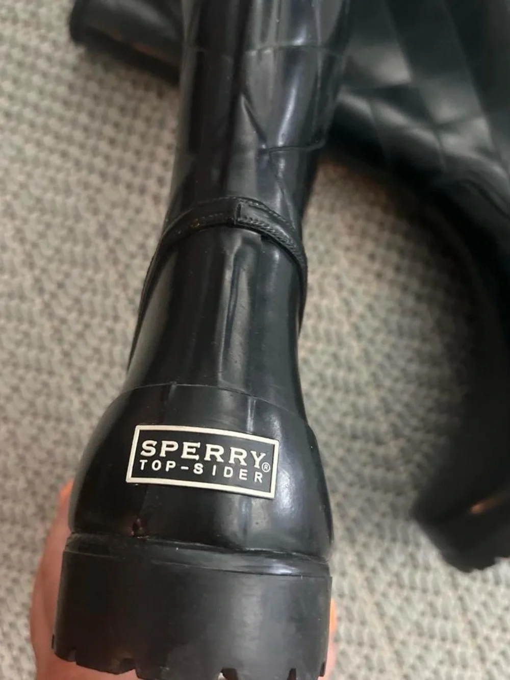 BRAND NEW- Black Quilted Rain Boots - Sleek Waterproof Chelsea Style